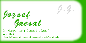 jozsef gacsal business card