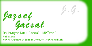 jozsef gacsal business card